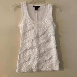 White House Black Market ruffle tank size XS